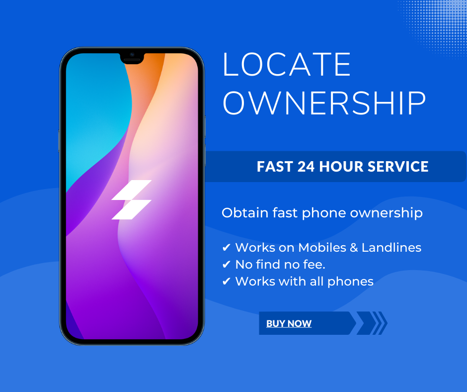 Reverse search mobile ownership tracing service